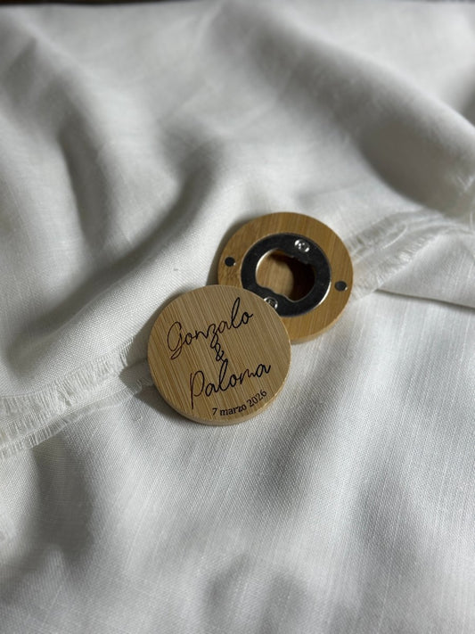 Abrebotellas de Bambú - Blanco y Negro Atelier