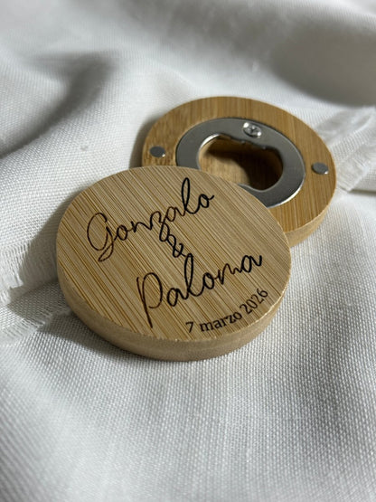 Abrebotellas de Bambú - Blanco y Negro Atelier