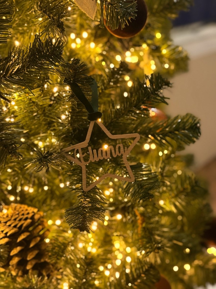 Adorno Estrella Minimal - Blanco y Negro Atelier