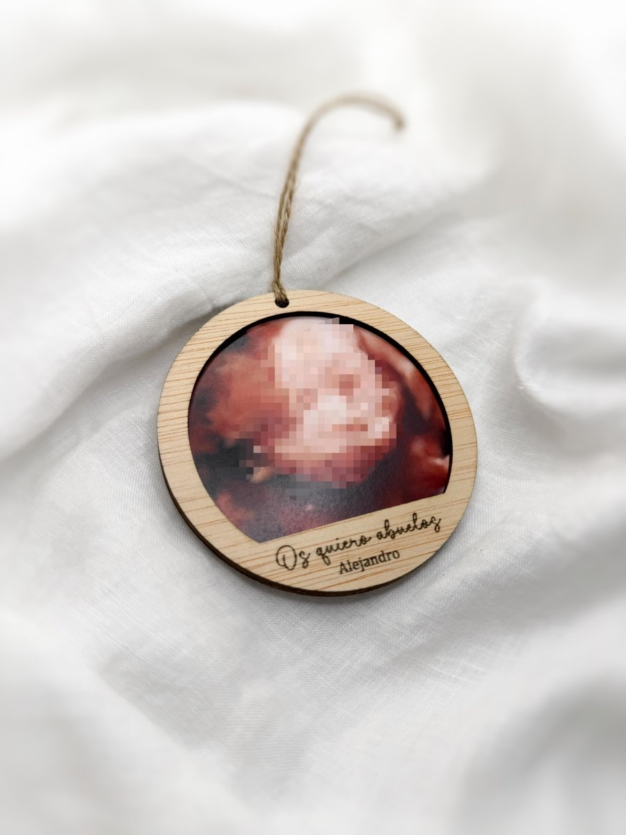 Adorno Foto Infantil - Blanco y negro 3D