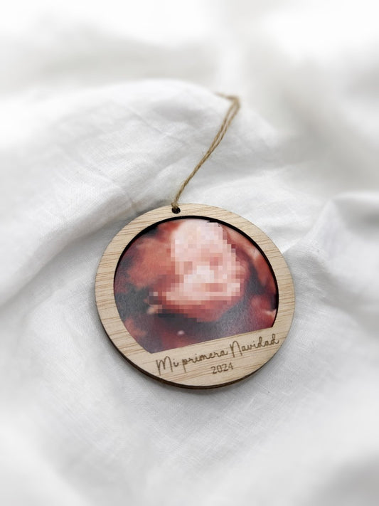 Adorno Foto Infantil - Blanco y negro 3D