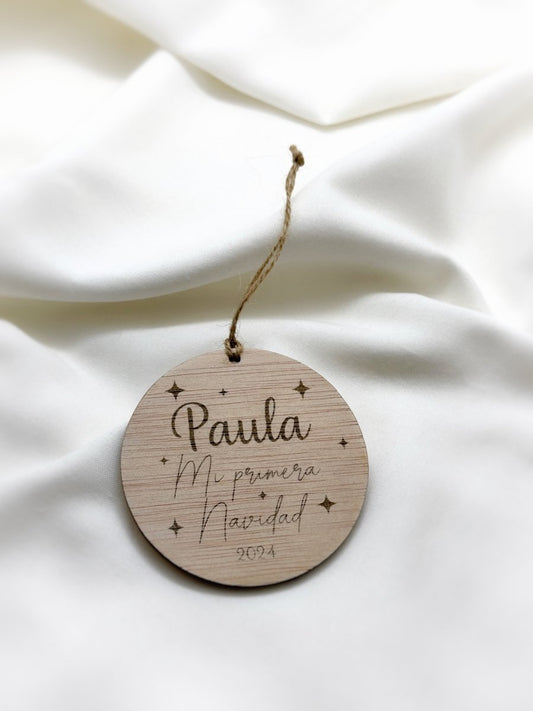 Adorno Mi primera Navidad - Blanco y negro 3D