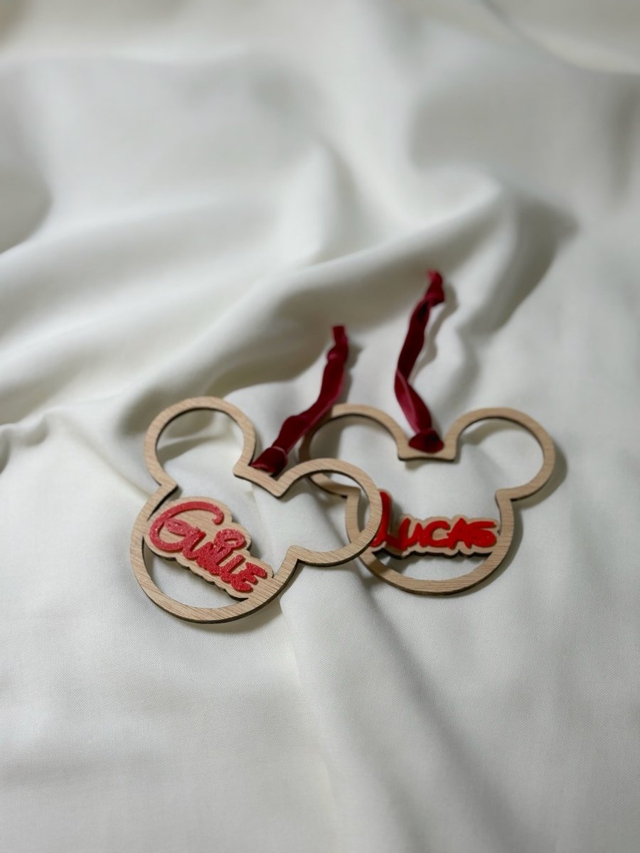 Adorno Mickey - Blanco y Negro Atelier