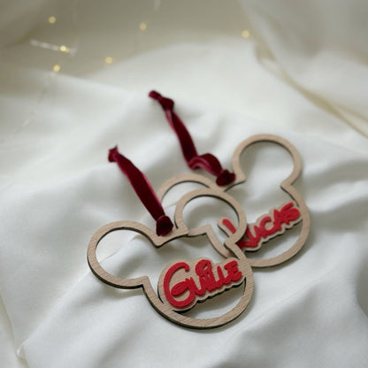 Adorno Mickey - Blanco y Negro Atelier