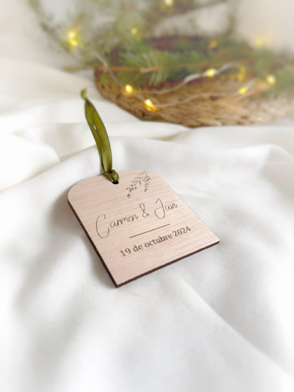 Adorno Nuestra Fecha - Blanco y negro 3D