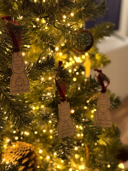 Adorno Reyes Magos - Blanco y Negro Atelier