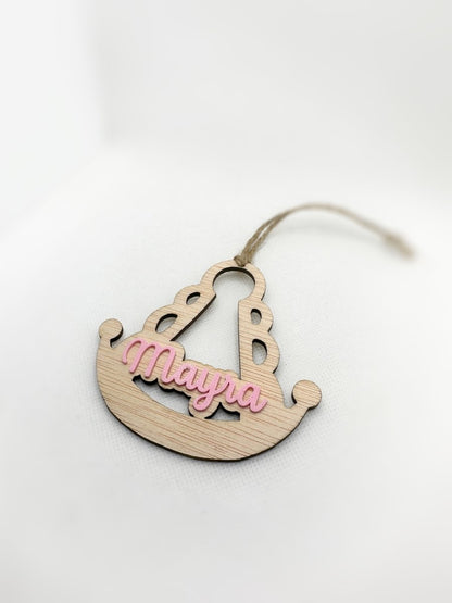 Adorno Rocío - Blanco y negro 3D