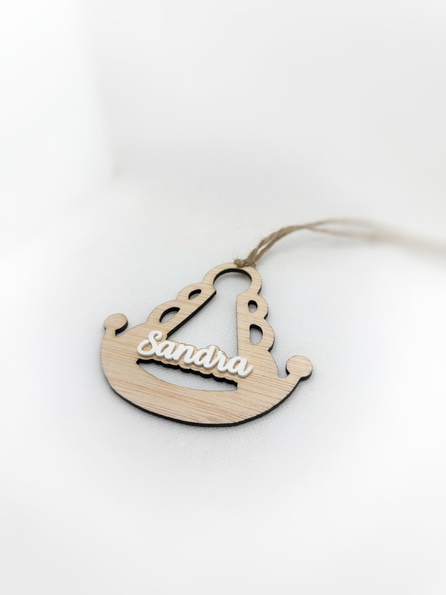 Adorno Rocío - Blanco y negro 3D