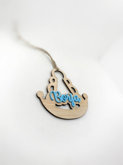 Adorno Rocío - Blanco y negro 3D