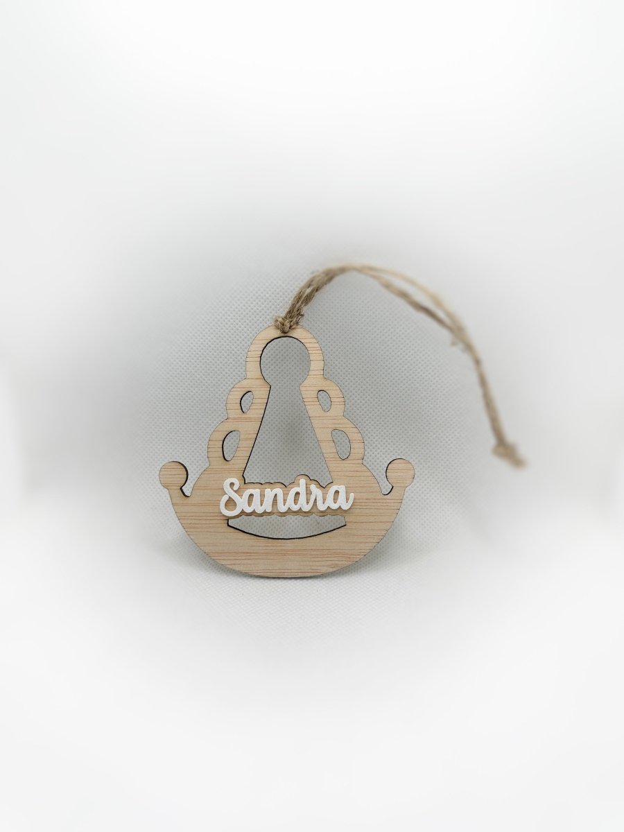 Adorno Rocío - Blanco y negro 3D