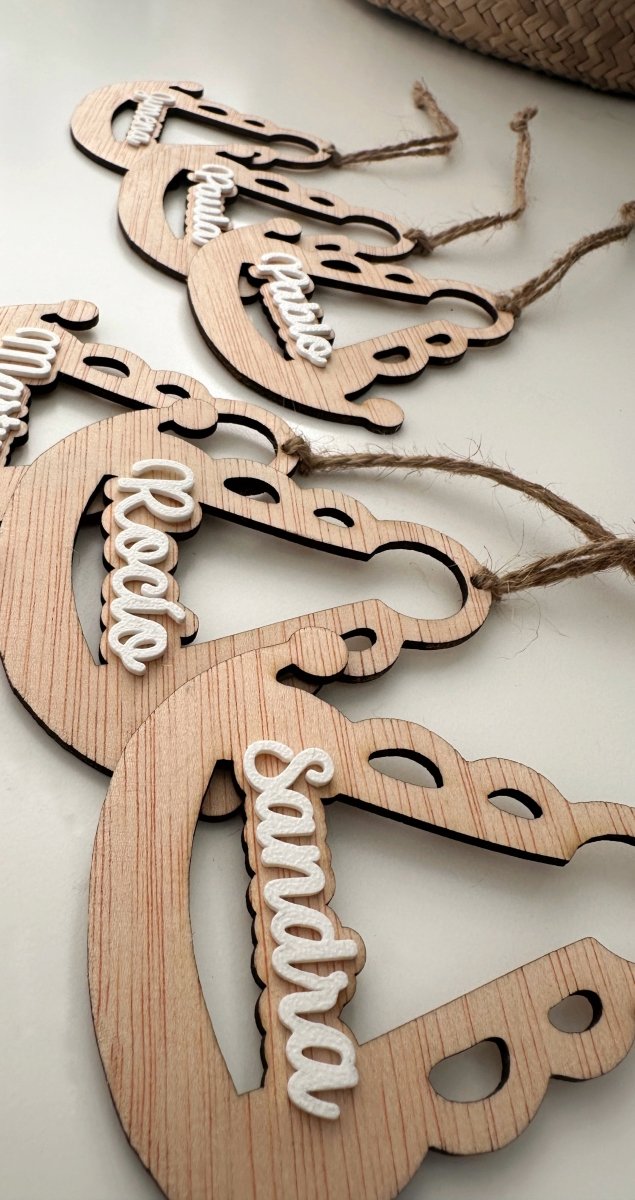 Adorno Rocío - Blanco y negro 3D