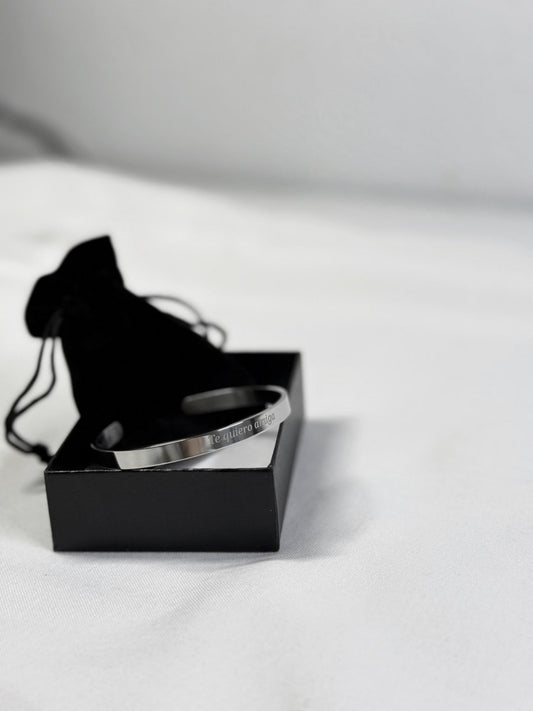 Brazalete Acero - Blanco y Negro Atelier