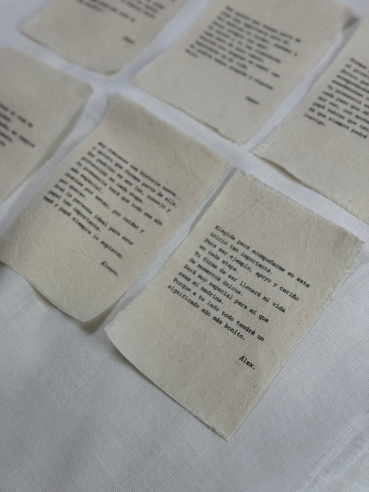 Carta en Algodón - Blanco y Negro Atelier