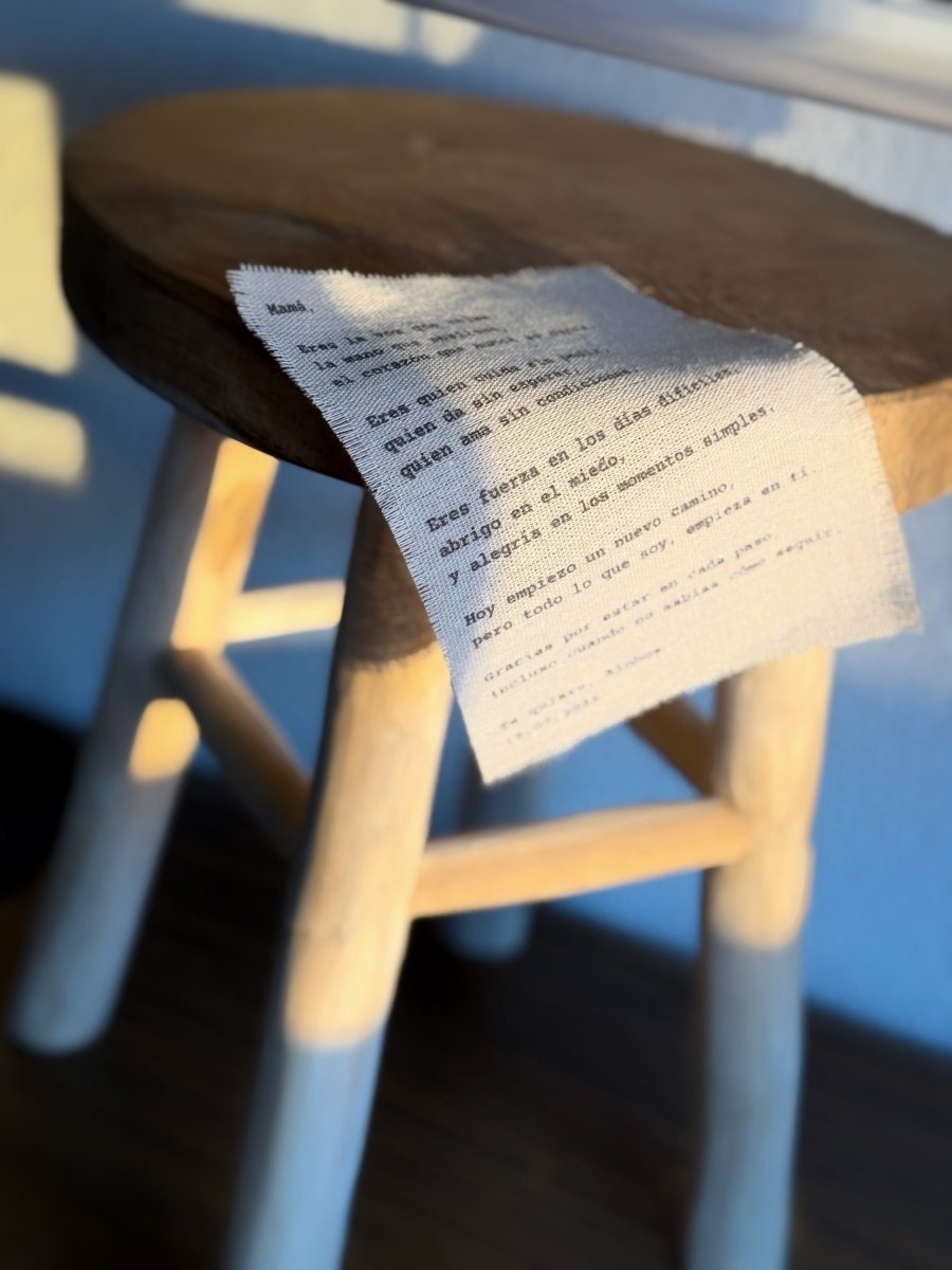 Carta en tela de lino - Blanco y negro 3D