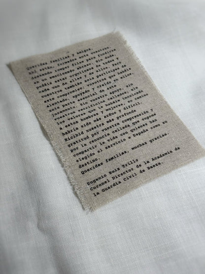 Carta en tela de lino - Blanco y negro 3D