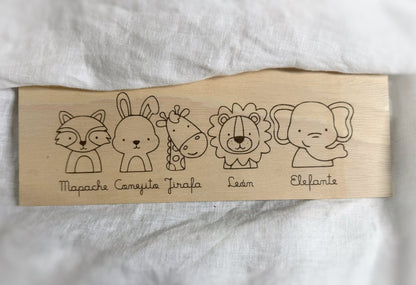 Cartel Infantil - Blanco y negro 3D