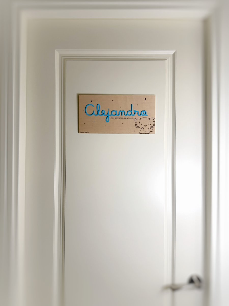 Cartel Infantil - Blanco y negro 3D