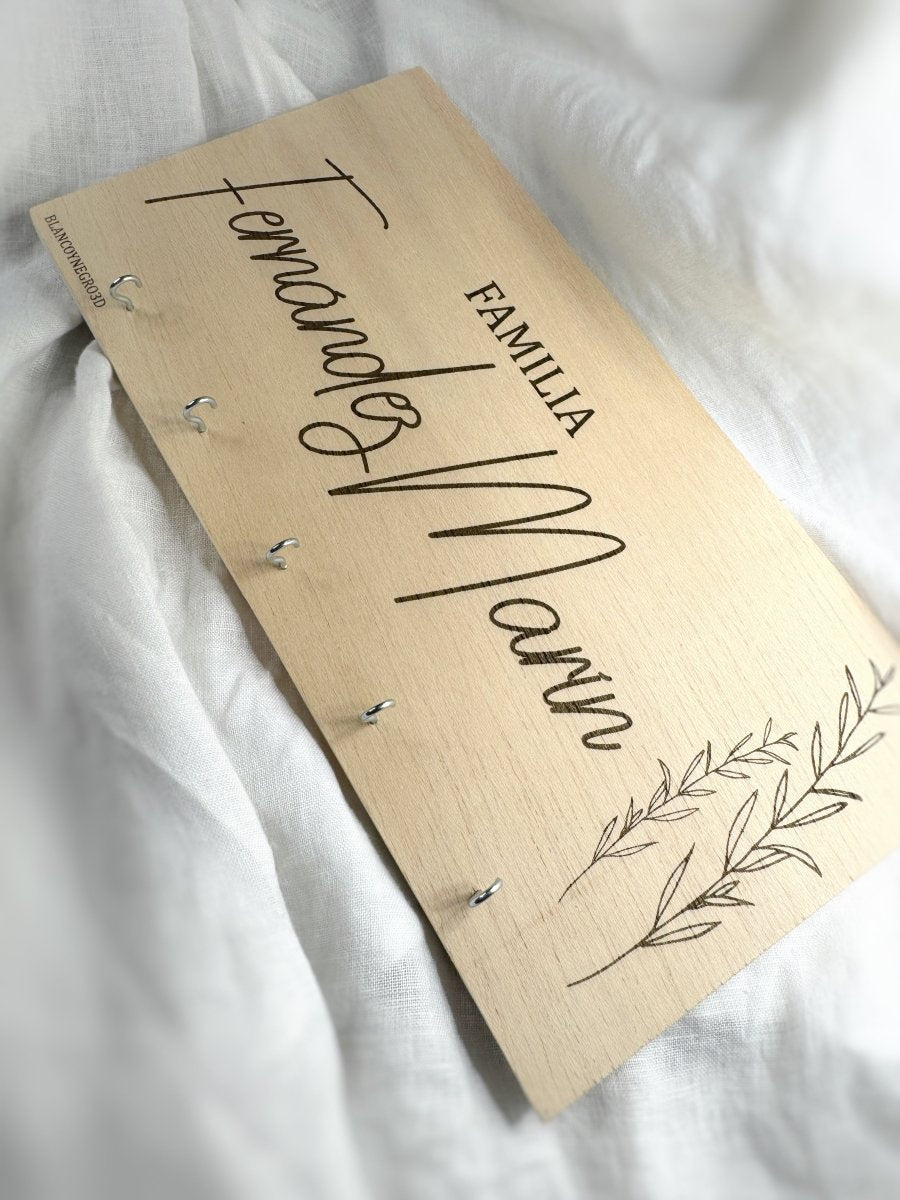 Cuelga llaves Natural - Blanco y negro 3D