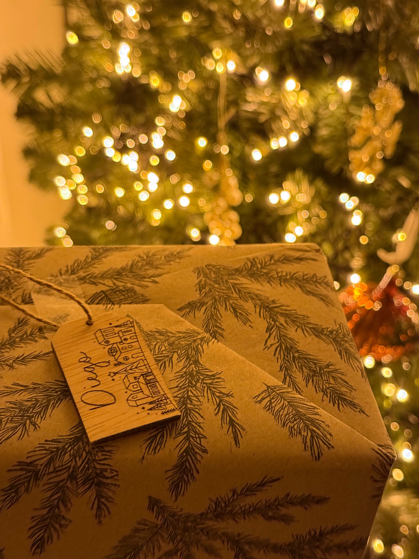 etiquetas de madera natural