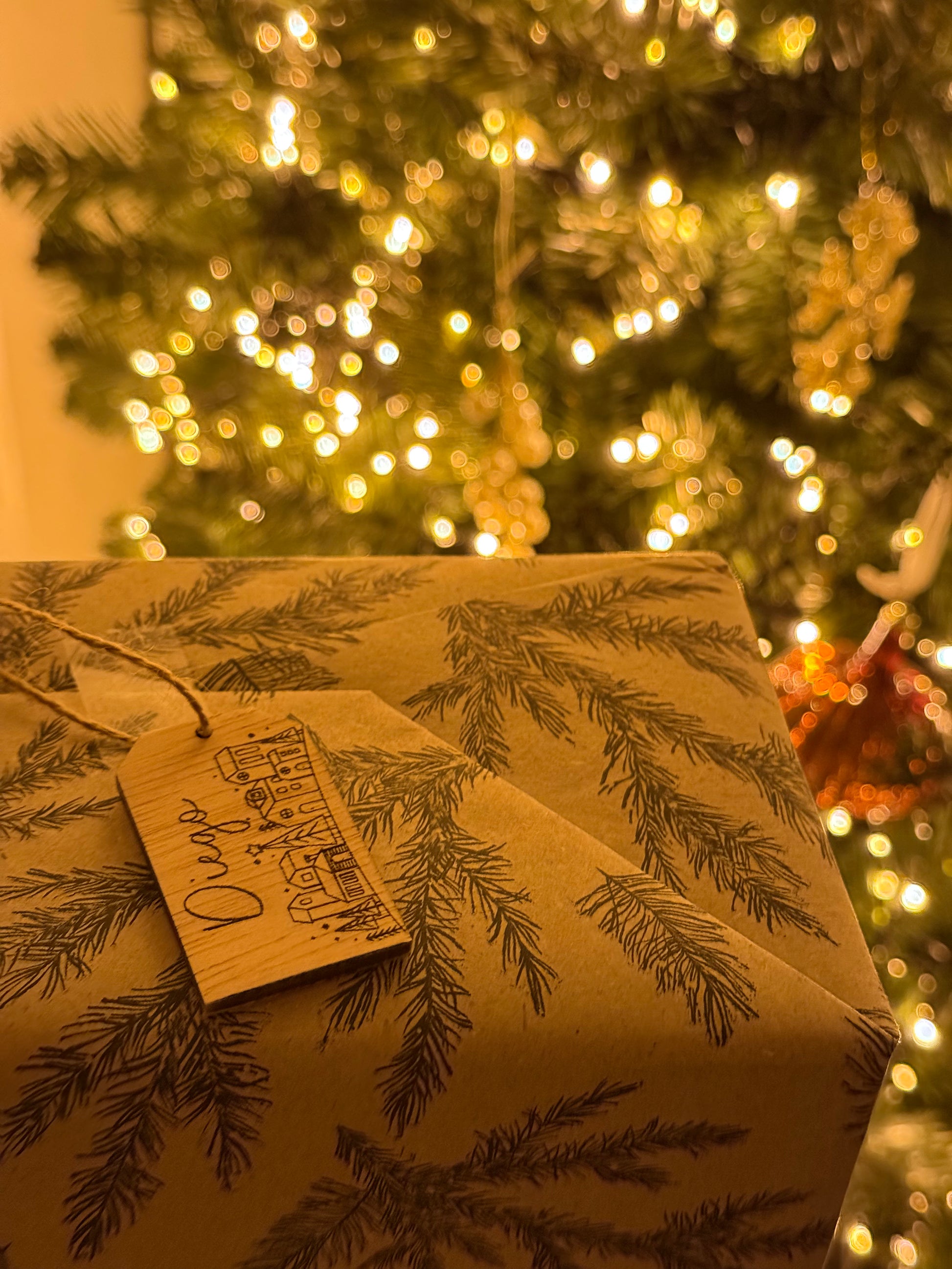 etiquetas de madera natural