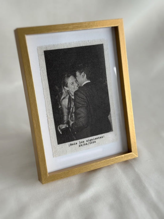 Foto en lino con marco - Blanco y Negro Atelier