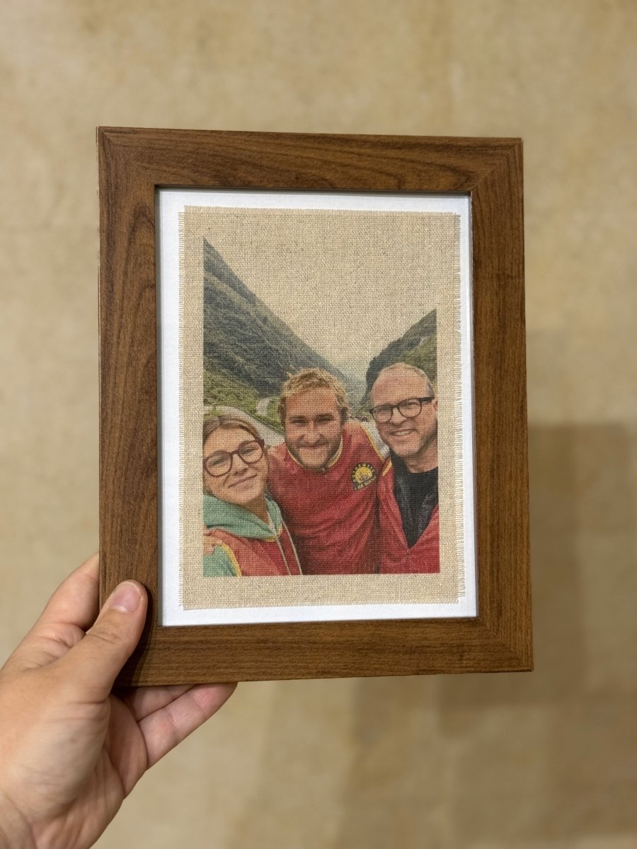 Foto en lino con marco - Blanco y Negro Atelier