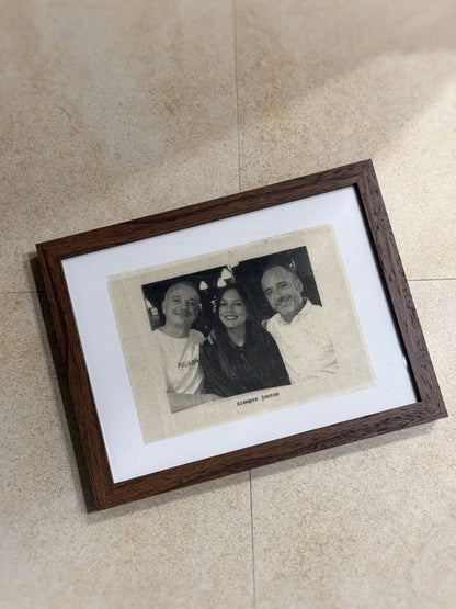 Foto en Tela con Marco Oscuro - Blanco y Negro Atelier