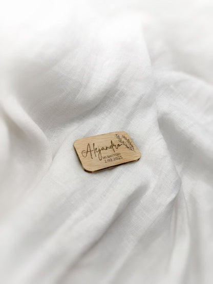 Imán Bautizo/Comunión - Blanco y negro 3D