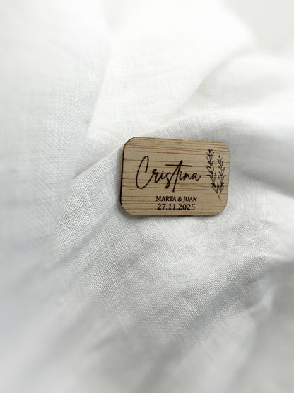 Imán Boda - Blanco y negro 3D