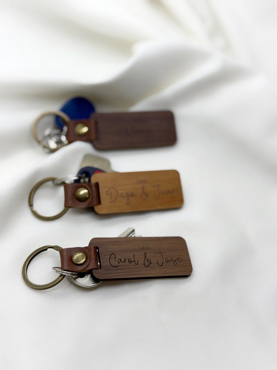 Llavero Casa - Blanco y negro 3D