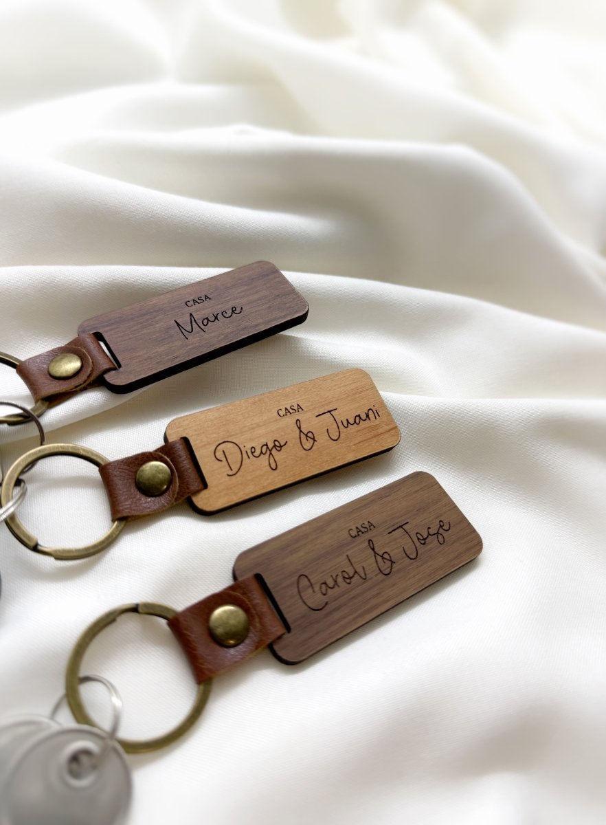 Llavero Casa - Blanco y negro 3D