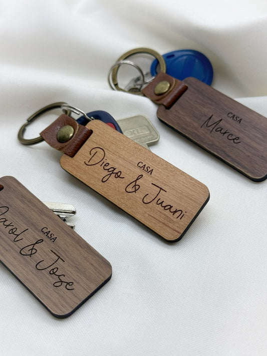 Llavero Casa - Blanco y negro 3D