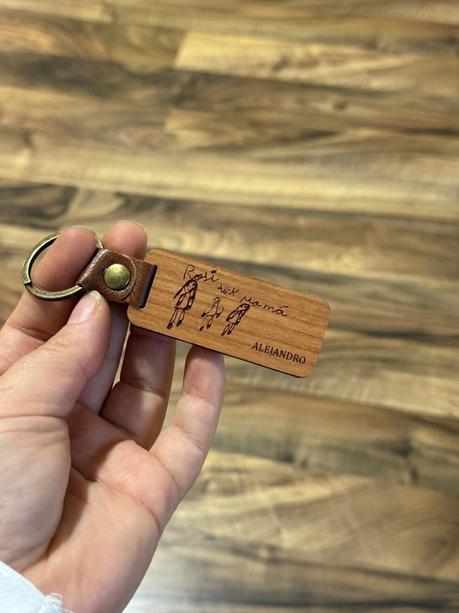 Llavero Creaciones Infantiles - Blanco y negro 3D