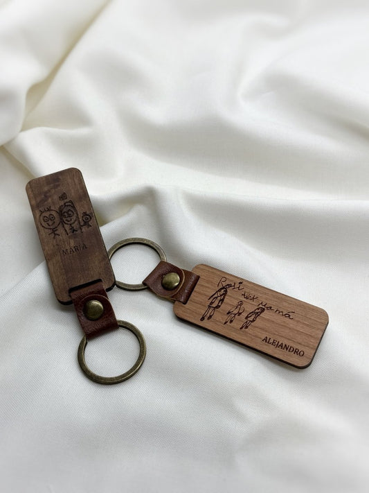 Llavero Creaciones Infantiles - Blanco y negro 3D