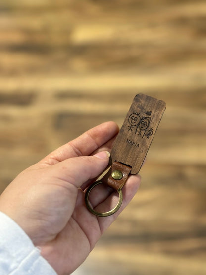 Llavero Creaciones Infantiles - Blanco y negro 3D