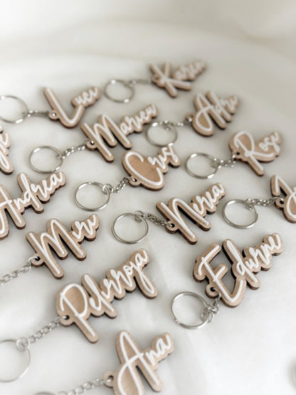 Llavero Elegancia - Blanco y negro 3D