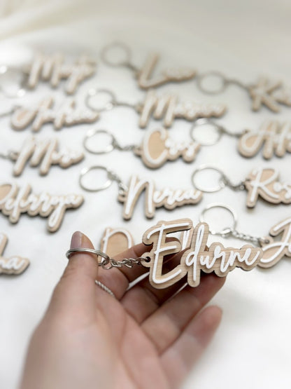 Llavero Elegancia - Blanco y negro 3D