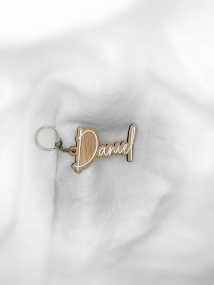 Llavero Elegancia - Blanco y negro 3D