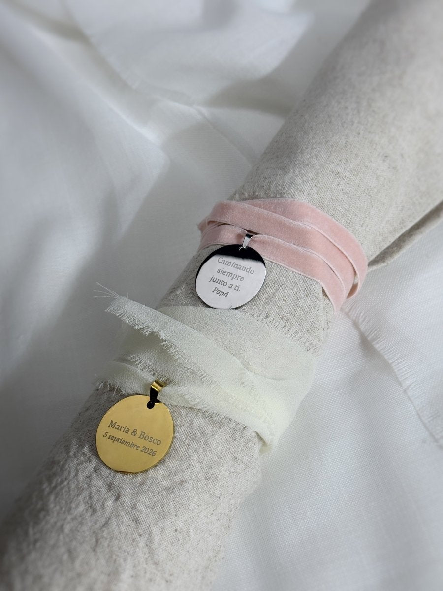 Medalla para Ramo - Blanco y Negro Atelier