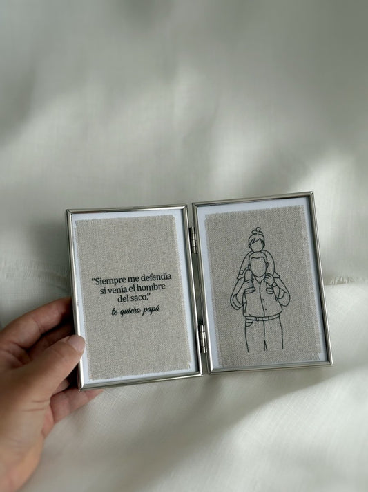 Mini cuadro de lino - Blanco y Negro Atelier