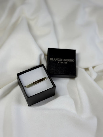 Pulsera Dorada - Blanco y Negro Atelier