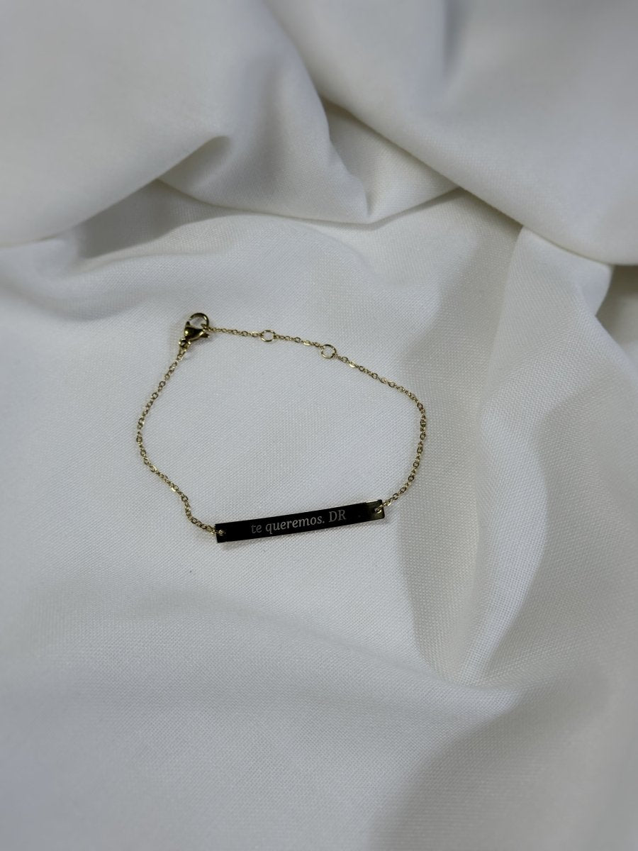 Pulsera Dorada - Blanco y Negro Atelier