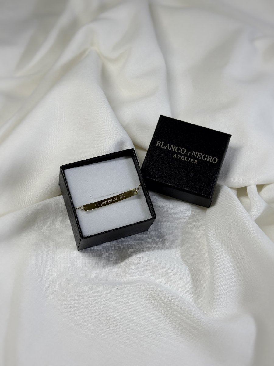 Pulsera Dorada - Blanco y Negro Atelier