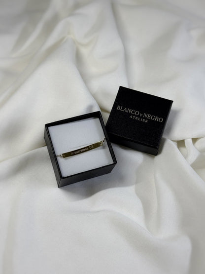 Pulsera Dorada - Blanco y Negro Atelier