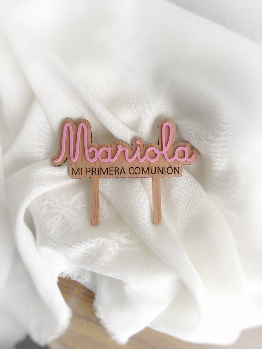 Topper Celebración Infantil - Blanco y Negro Atelier